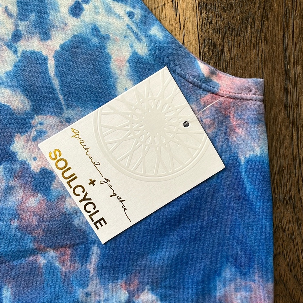 Spiritual Gangster SALE⭐️ Soul Supernova Tie-Dye Cropped Tank Blue Pink NEW - Picture 8 of 11